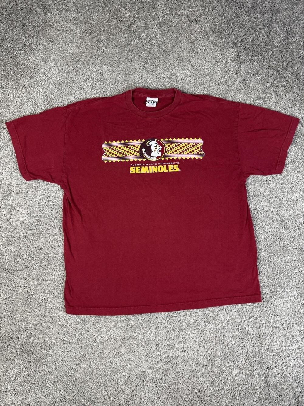 Vintage Florida State Seminoles Shirt Mens XL Red Foot Locker NCAA Football